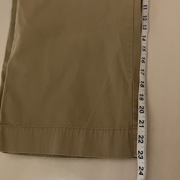 Tan Lands End Wide Leg Cropped Pants Size 18 Casual Beach Adjustable Waistband - Picture 8 of 8